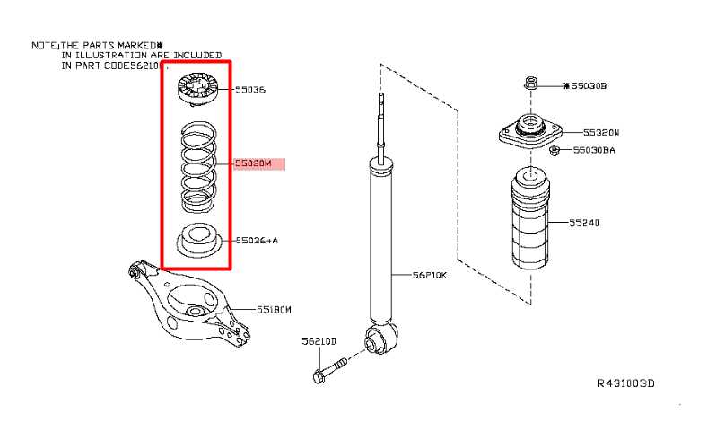 16-20 Infiniti QX60 Pure AWD Rear Suspension Right and Left Side Coil Spring Set - Alshned Auto Parts