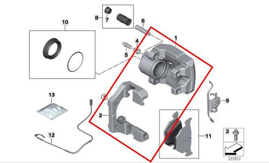 2007-18 BMW X5 xDrive35i Rear Right and Left Side Brake Disc Caliper 34216776788 - Alshned Auto Parts