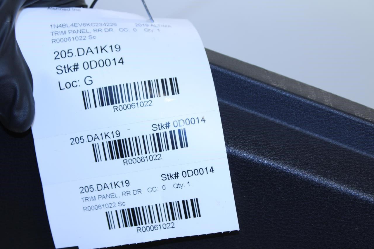 2019-2021 Nissan Altima SL Rear Left Driver Side Door Trim Panel 82911-6CA0A OEM - Alshned Auto Parts