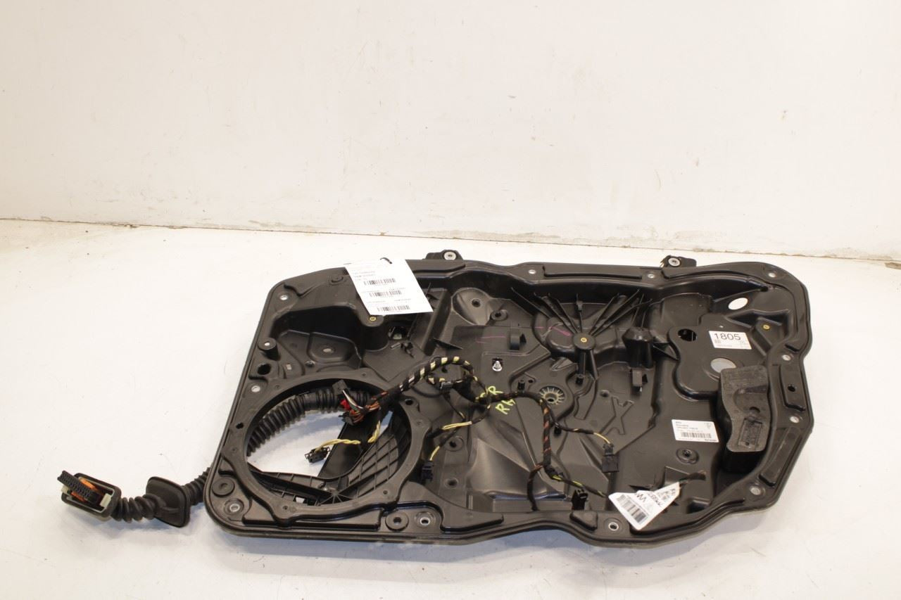 11-18 Porsche Cayenne Platinum Front Right Door Window Regulator w Carrier Plate - Alshned Auto Parts