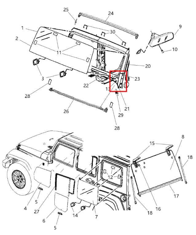 2015-18 Jeep Wrangler Sport 2dr Front Left Side Windshield Reinforcement Bracket - Alshned Auto Parts