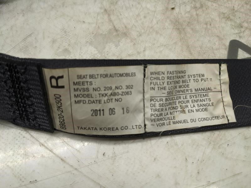 2009-11 Kia Soul+ GL 2.0L Rear Passenger Right Side 2nd Row Seat Belt Retractor8