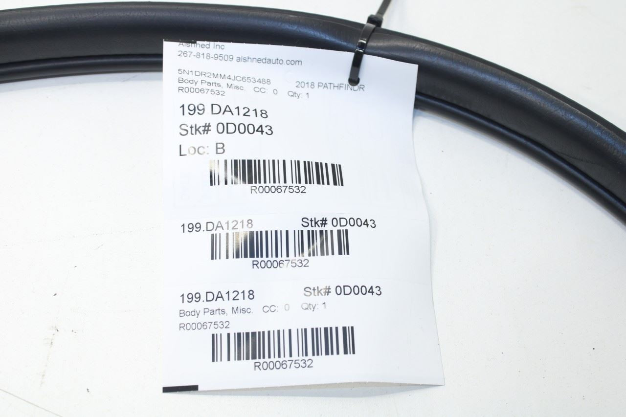2016-2020 Nissan Pathfinder SV Rear Right Door Weatherstrip On Body 76923-3KA1A - Alshned Auto Parts