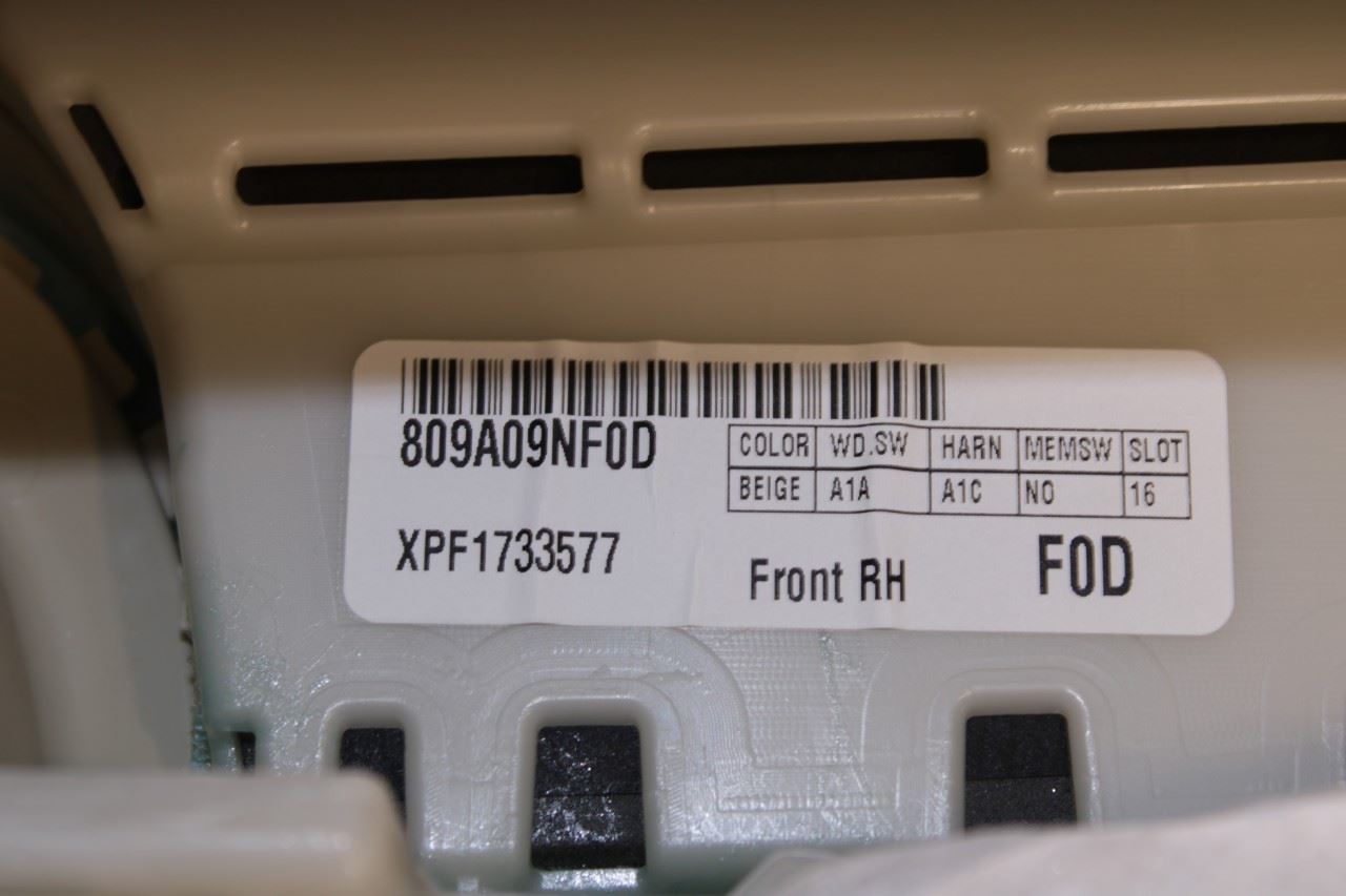 2016-2019 Infiniti QX60 Front Right Passenger Door Trim Panel 809A0-9NF0D OEM - Alshned Auto Parts