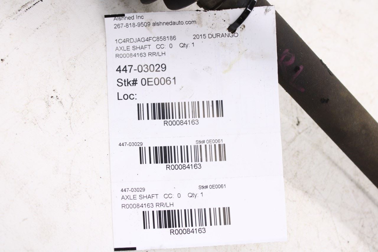 2011-2025 Dodge Durango SXT AWD Rear Left Driver Side CV Axle Drive Half Shaft - Alshned Auto Parts