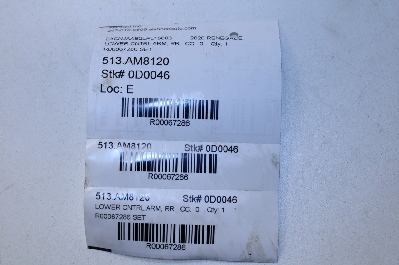2015-23 Jeep Renegade Sport FWD Rear Right Side Suspension Control Arm Set of 3 - Alshned Auto Parts