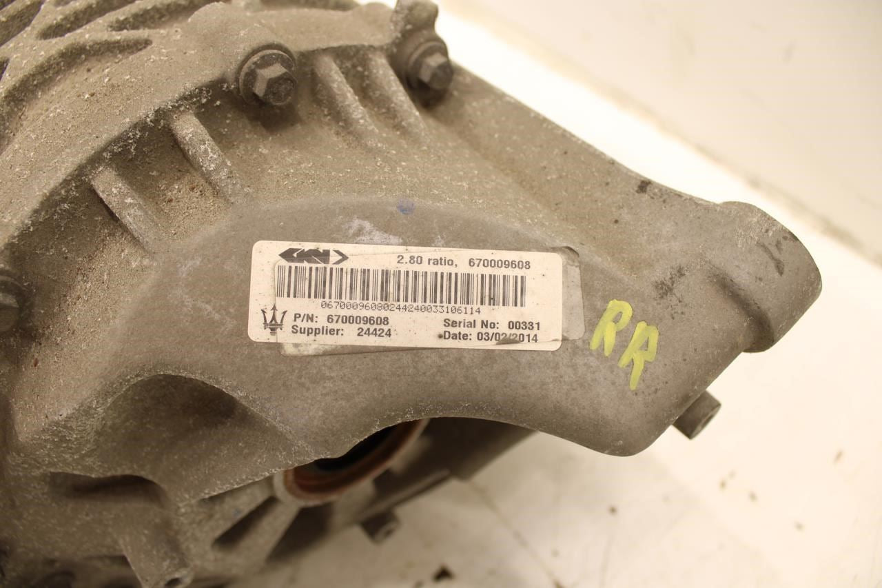 2014-2017 Maserati Ghibli 3.0L RWD Rear Axle Differential Carrier 111K 670009608 - Alshned Auto Parts