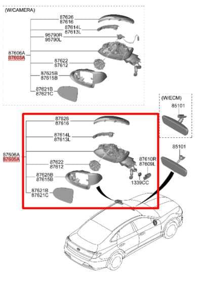 2020-23 Hyundai Sonata SE 2.5L Driver Left Side Rear View Mirror 87610-L0000 OEM - Alshned Auto Parts