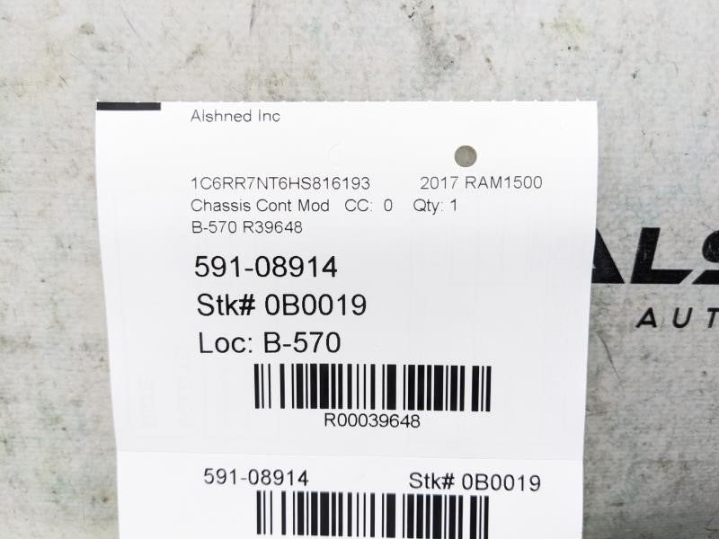 2017 Ram 1500 2500 3500 Body Control Module BCM BCU 68320319AB OEM - Alshned Auto Parts