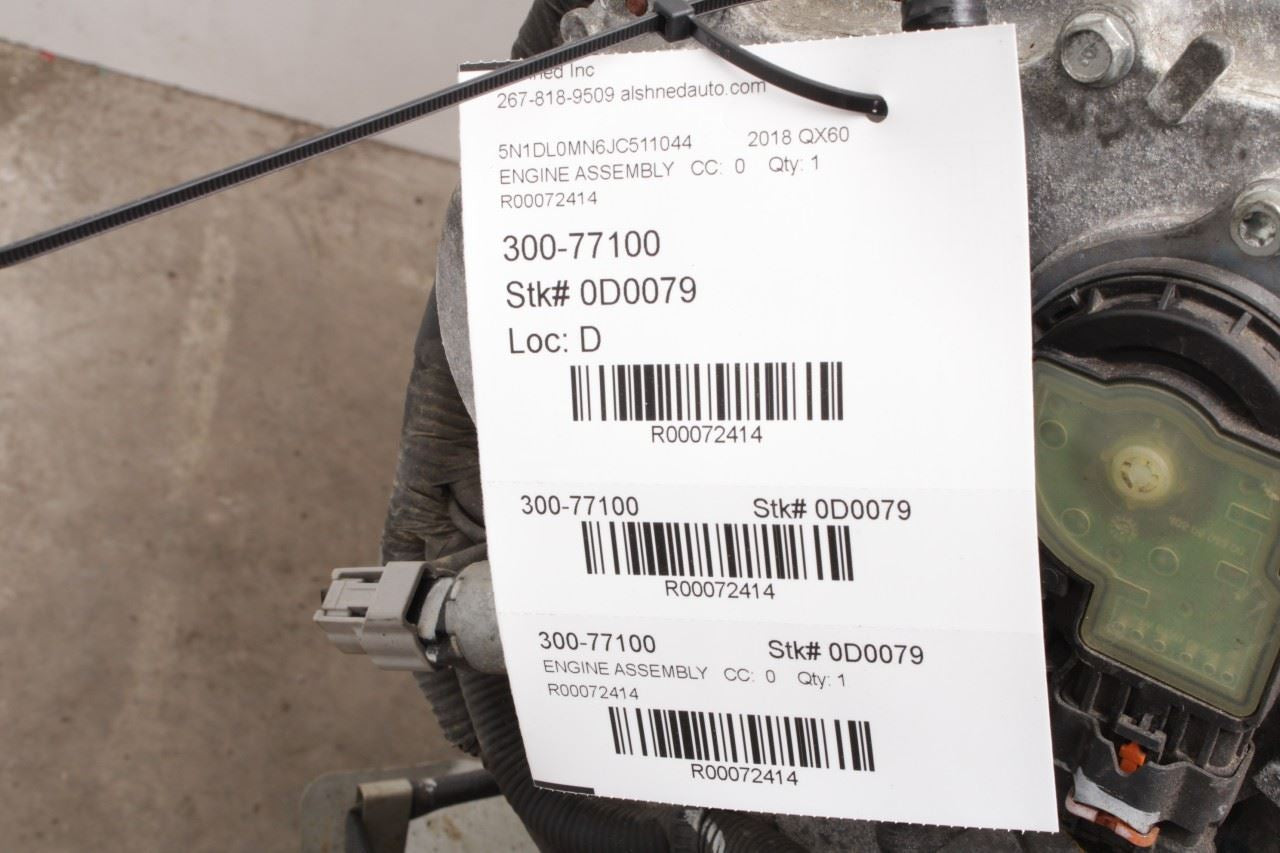 2017-2020 Infiniti QX60 Pathfinder 3.5L Engine Motor VIN D 4th digit VQ35DD 89K - Alshned Auto Parts