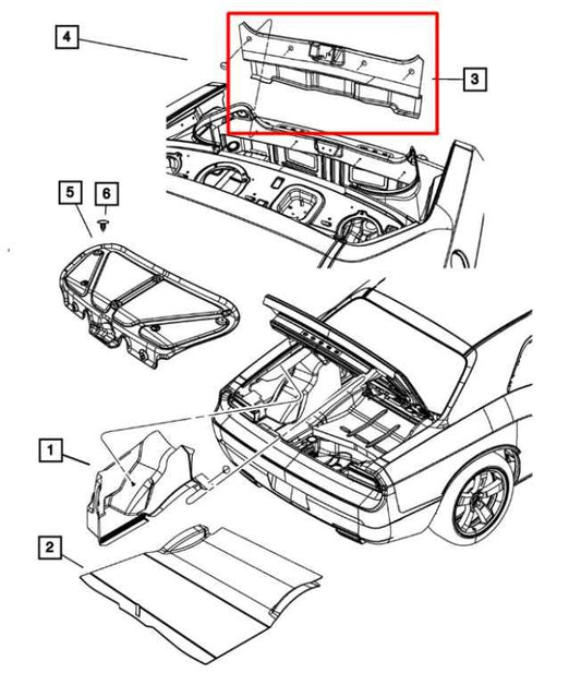 2011-2023 Dodge Challenger SXT 3.6L RWD Rear Trunk End Liner Carpet Cargo Cover - Alshned Auto Parts