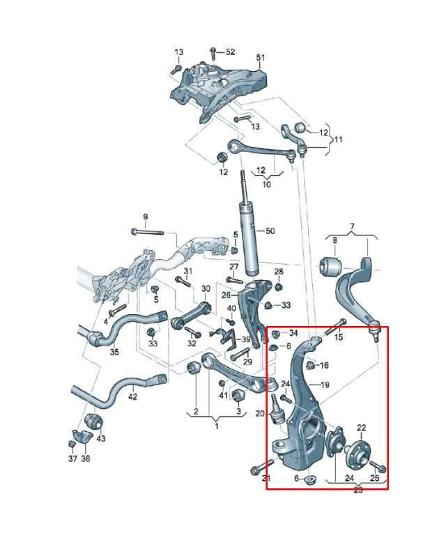 2018-25 Audi S5 Premium 3.0L AWD Front Suspension Left Side Spindle Knuckle Hub - Alshned Auto Parts