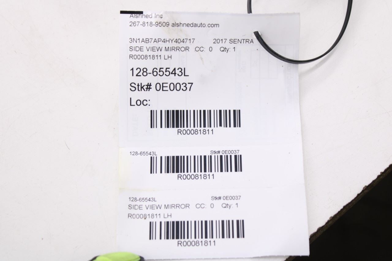 2015-19 Nissan Sentra SV 1.8L Driver Left Side Rear View Mirror 96302-3YU1F OEM15