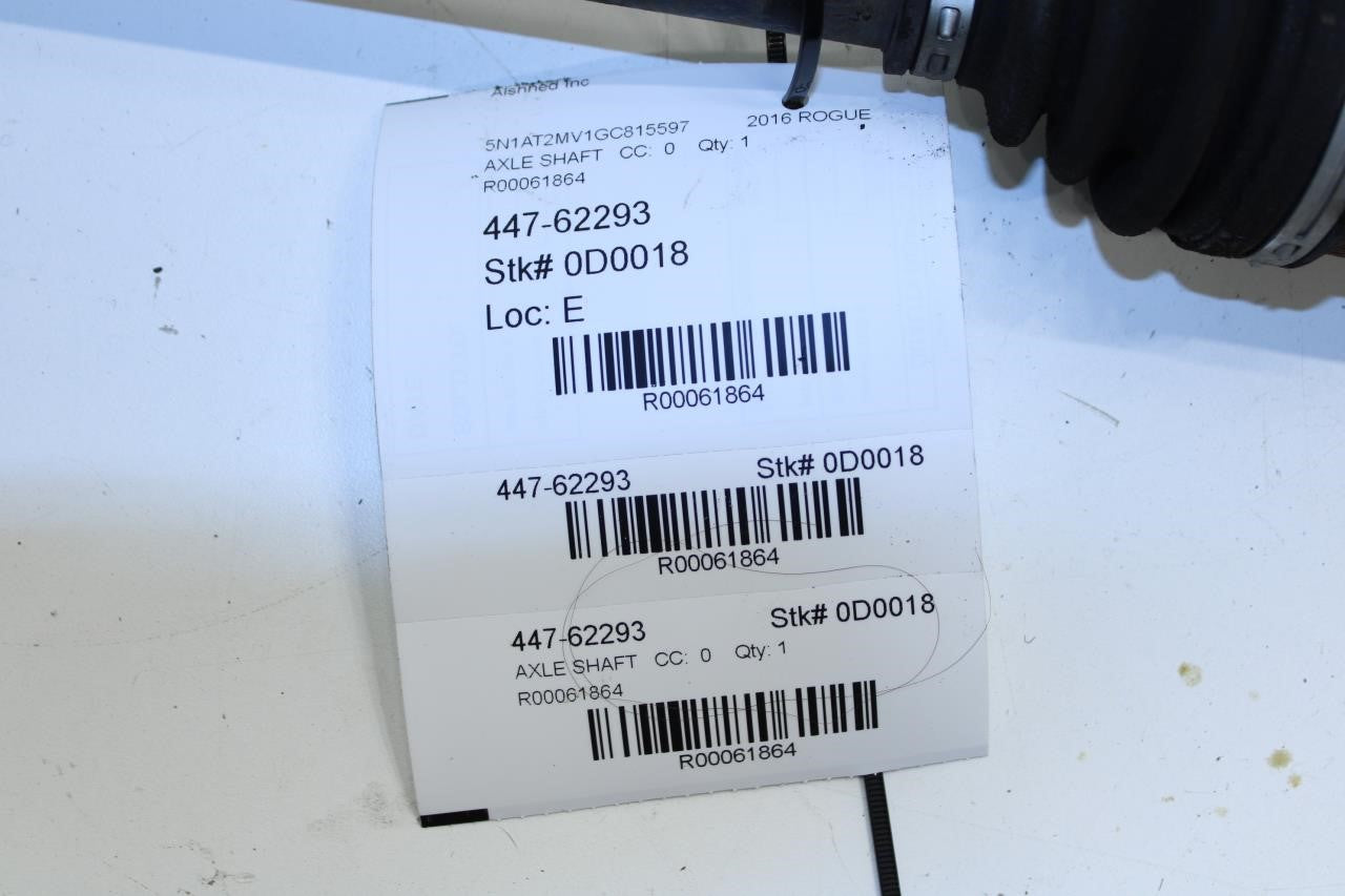2016-2020 Nissan Rogue SV 2.5L AWD Rear Right Side CV Axle Shaft 39600-4BA0A OEM - Alshned Auto Parts