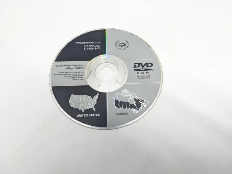 2007 Chevrolet Corvette DVD Navigation Disc Version 3.00 U.S. w Canada 15924195 - Alshned Auto Parts