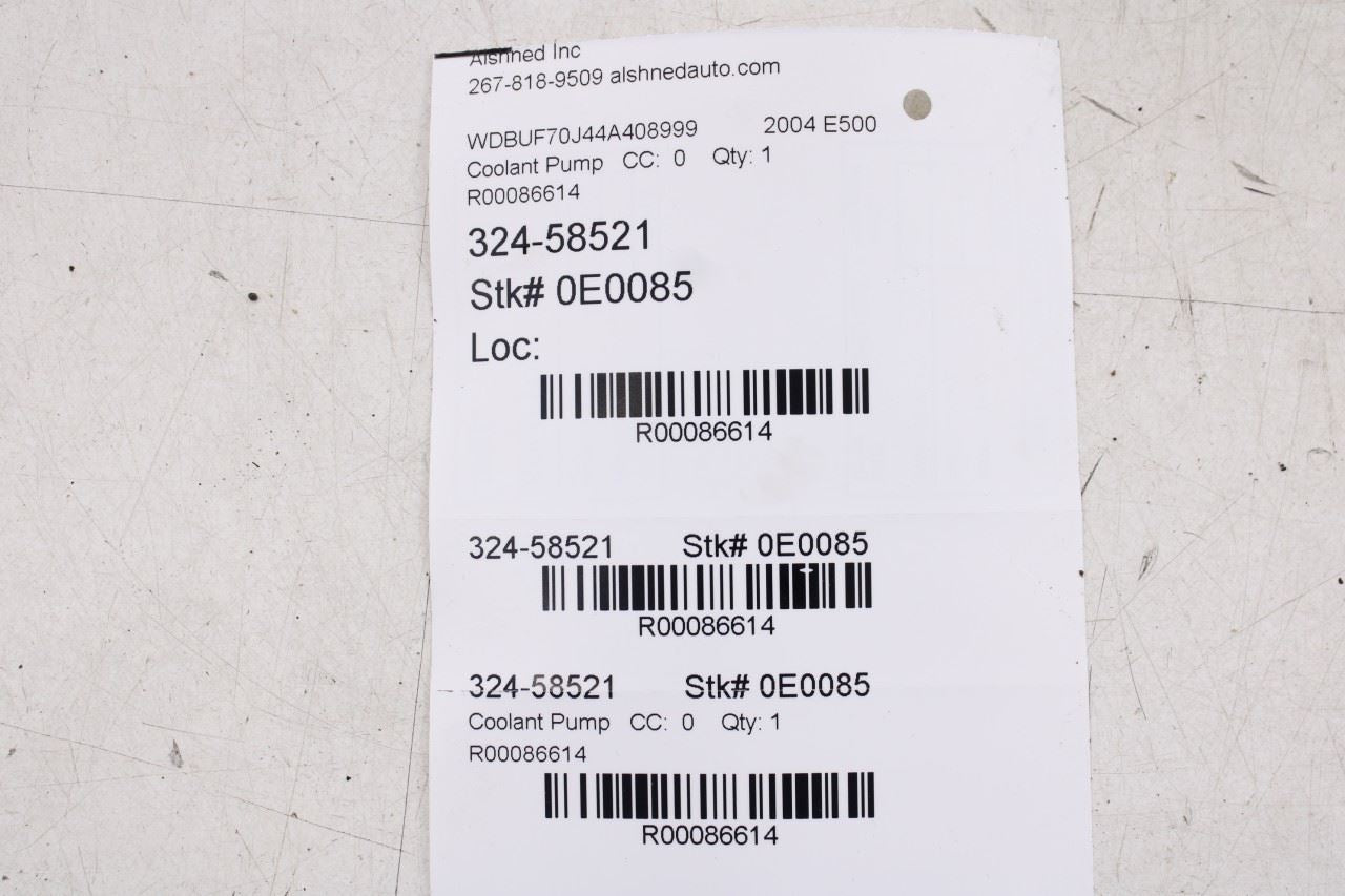 2003-2006 Mercedes-Benz E500 5.0L Engine Coolant Auxiliary Water Pump 2118350028 - Alshned Auto Parts