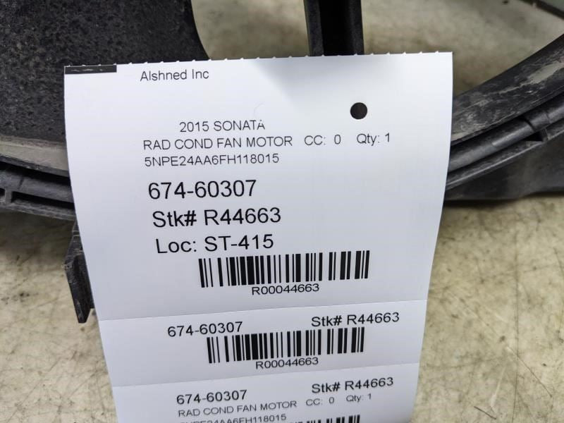 2015-2017 Hyundai Sonata Radiator Cooling Fan Motor Assembly 25380-C2100 OEM - Alshned Auto Parts