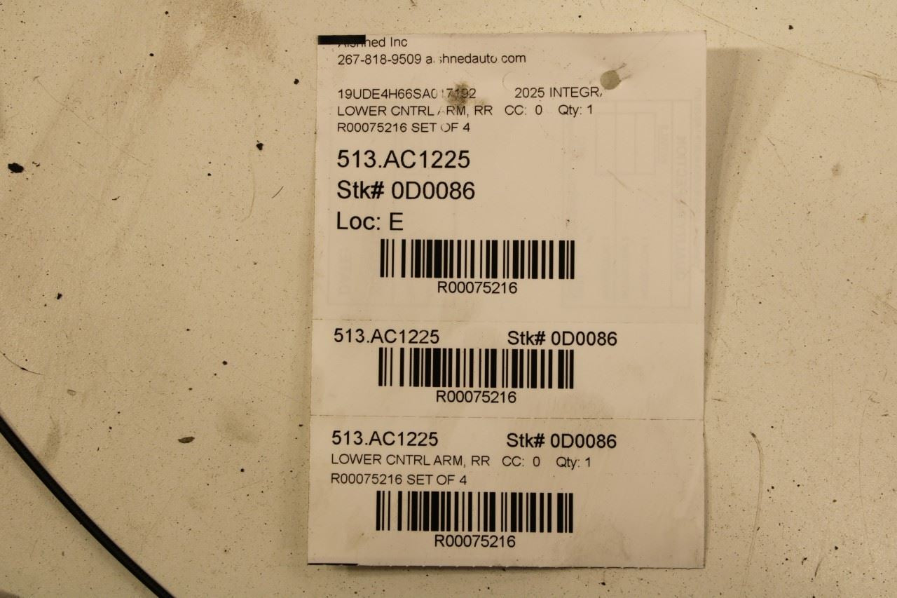 2023-26 Acura Integra A-Spec FWD Rear Suspension Right Side Control Arm Set of 4 - Alshned Auto Parts