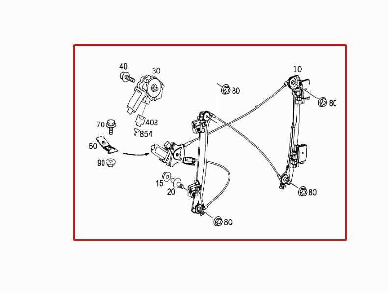 2006-2009 Mercedes-Benz CLK 350 Front Right Side Door Window Regulator w/ Motor1