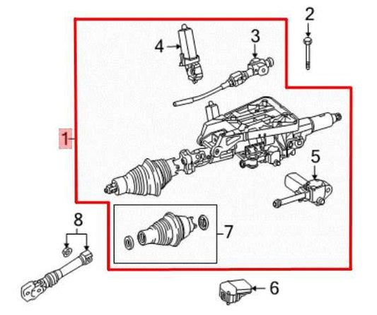 2010-2013 Mercedes-Benz E350 Sport 4Matic 3.5L AWD Power Steering Column Assy - Alshned Auto Parts