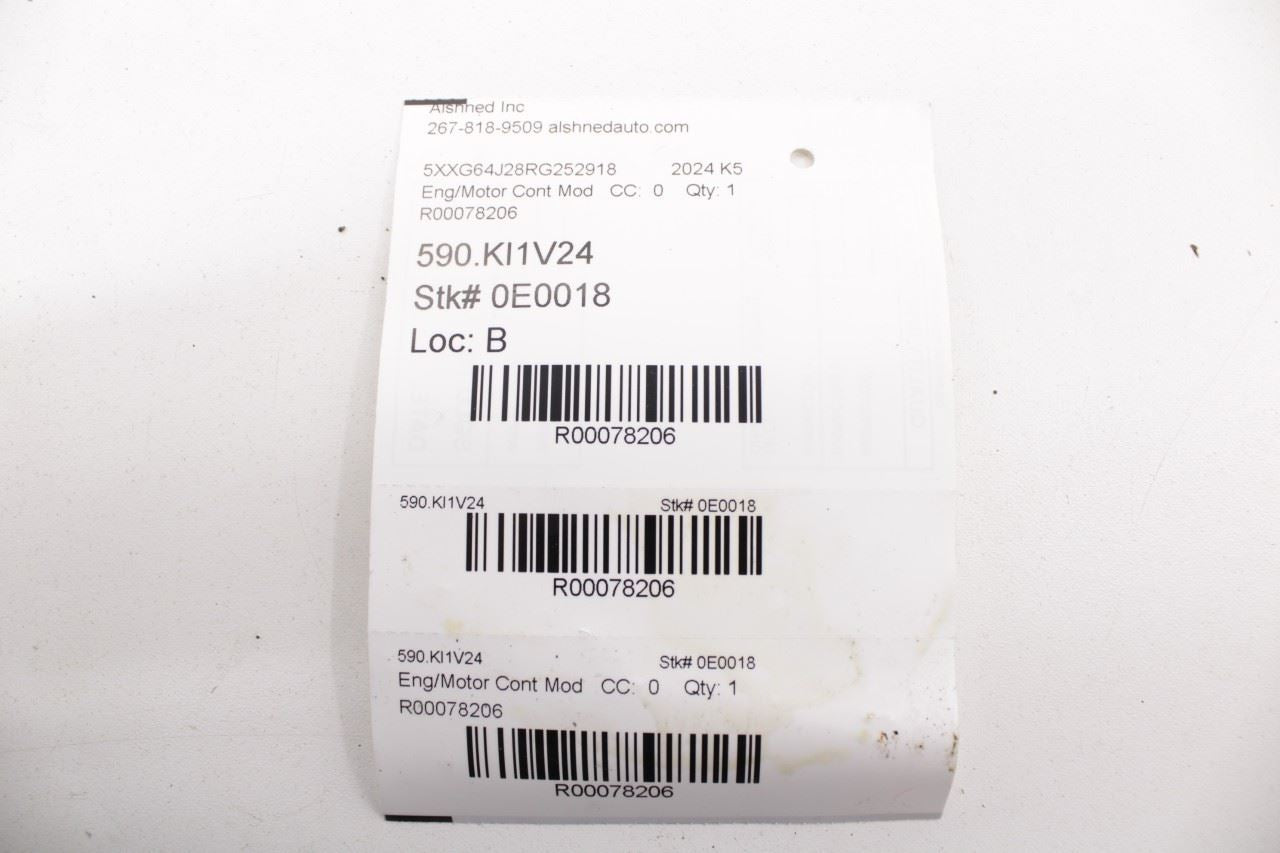 2024 Kia K5 GT-Line 1.6L Engine Computer Control Module ECU ECM 39121-2MKV3 OEM - Alshned Auto Parts