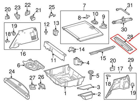 2012-15 Mercedes-Benz ML350 Trunk Sill Scuff Kick Plate Trim Panel 166-690-00-41 - Alshned Auto Parts