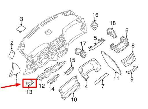 2013-2020 Nissan Pathfinder Left Driver Dash Fuse Box Lid Cover 68964-3JA0A OEM - Alshned Auto Parts