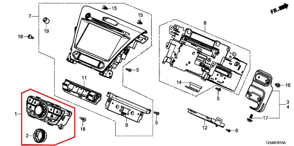 14-17 Acura MDX SH-AWD Tech Front Dash Multi Controller Faceplate Control Panel - Alshned Auto Parts