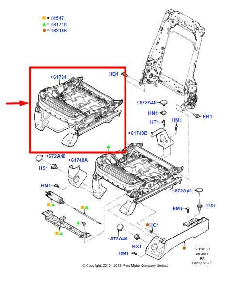 2011-2016 Ford F250 Super Duty 6.2L 4WD Front Right Side Seat Lower Track Frame - Alshned Auto Parts