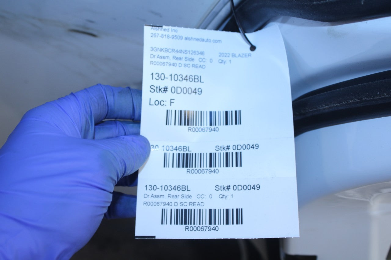 2019-2025 Chevrolet Blazer 2LT Rear Left Driver Door Shell Panel 84627499 *ReaD* - Alshned Auto Parts