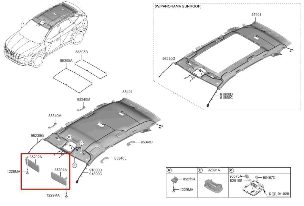 22-23 Hyundai Tucson SEL 2.5L Front Right and Left Side Sun Visor Set w/ Mirror - Alshned Auto Parts