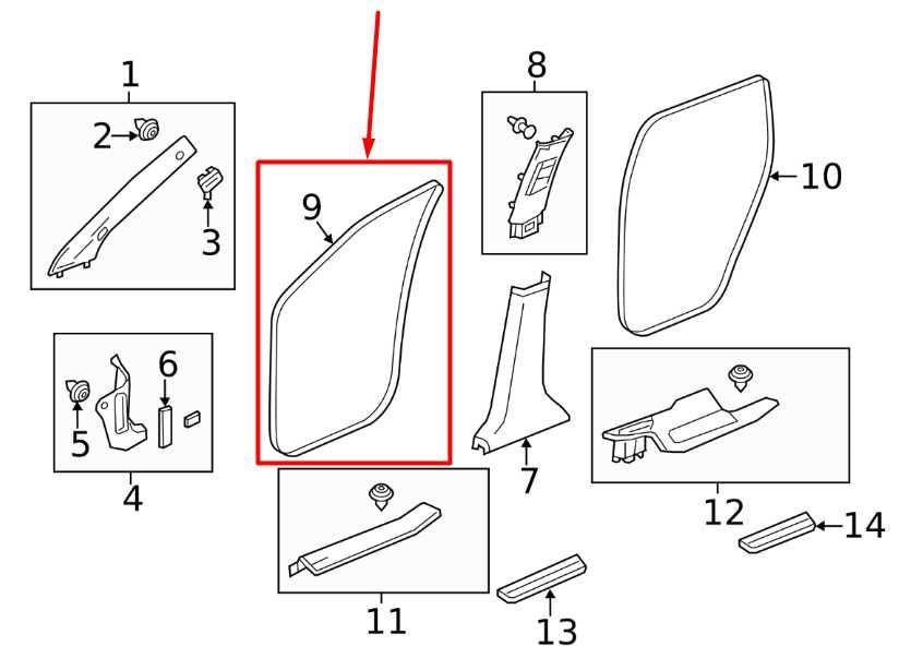2014-2020 Acura MDX Advance Front Right Door Weatherstrip On Body 72315-TZ5-A01 - Alshned Auto Parts