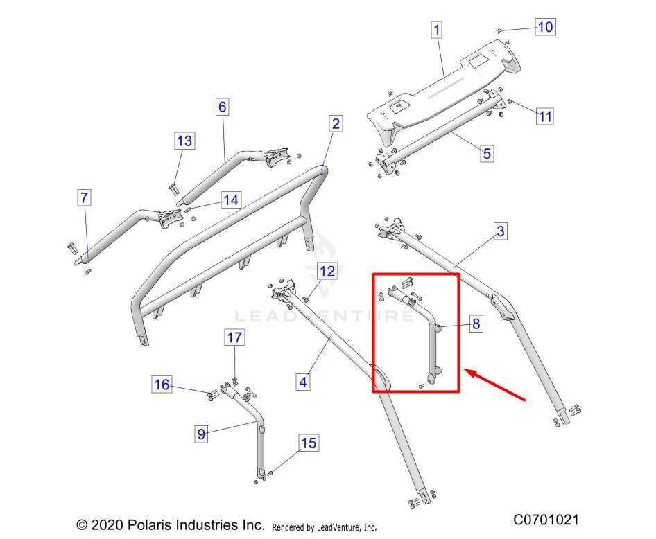 2020-2023 Polaris RZR XP 1000 Left Driver Side Door Bolster 1021907-458 OEM - Alshned Auto Parts