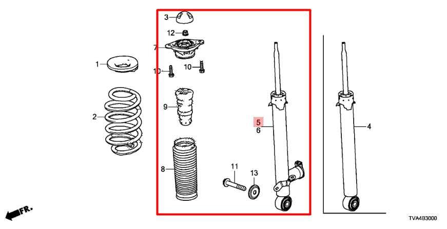 2018-22 Honda Accord 1.5L FWD Rear Right Shock Strut Absorber 52611-TVA-L92 OEM - Alshned Auto Parts