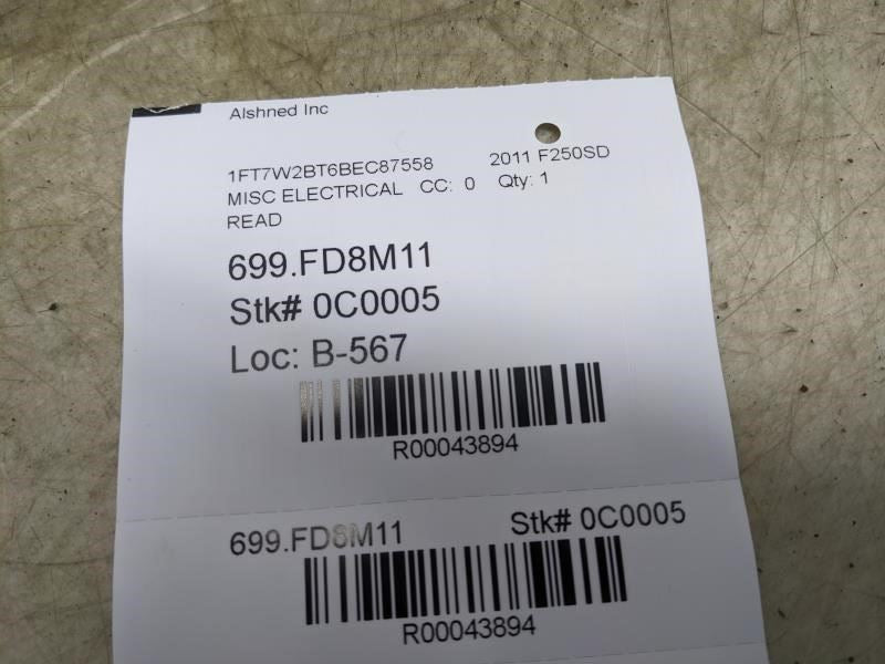 11-16 Ford F250SD Tow Trailer Hitch Bar Connector Plug 9U5Z-14489-MAA OEM *ReaD* - Alshned Auto Parts
