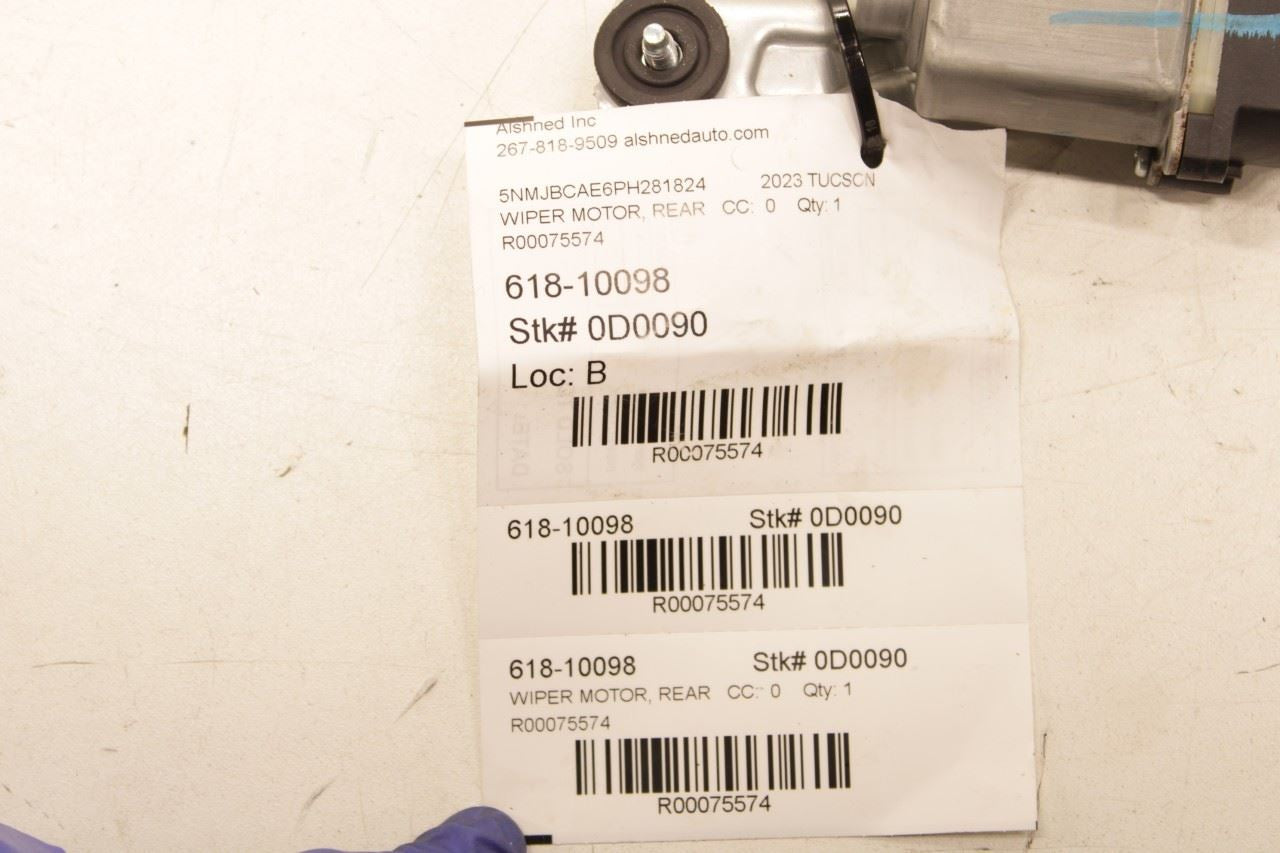 2022-2024 Hyundai Tucson SEL Rear Back Window Wiper Motor 98700-R5000 OEM - Alshned Auto Parts