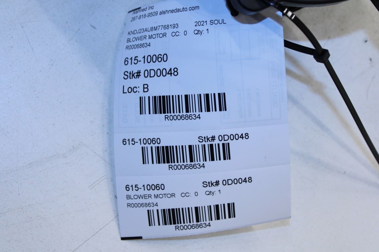 2020-2025 KIA Soul LX 2.0L HVAC AC Blower Fan Motor 97113-H8000 OEM - Alshned Auto Parts
