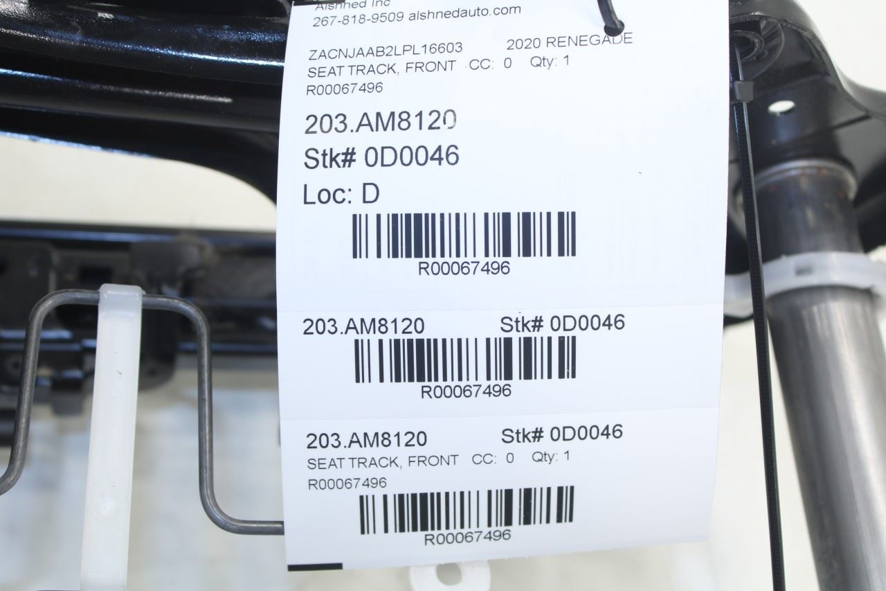 15-23 Jeep Renegade Sport 2.4L Front Passenger Right Side Seat Lower Track Frame - Alshned Auto Parts