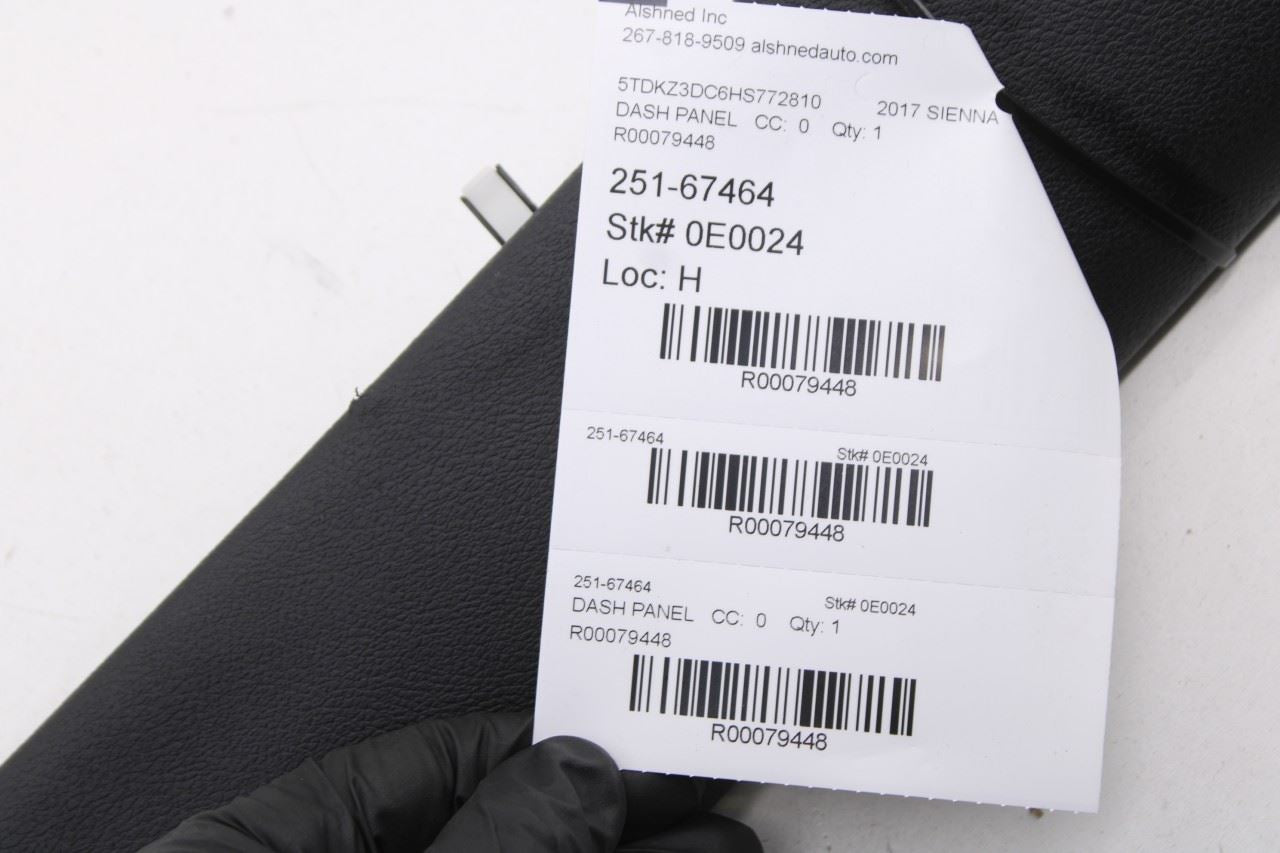 16-20 Toyota Sienna LE Dashboard Left Driver Side Cluster Upper Trim 55453-08020 - Alshned Auto Parts
