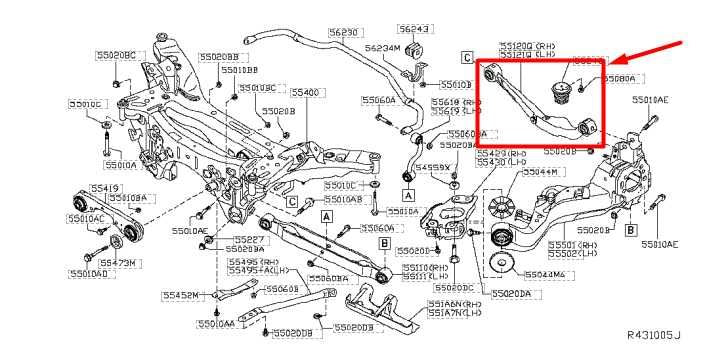 2014-20 Nissan Rogue Rear Right Passenger Side Upper Control Arm 55120-JD02B OEM - Alshned Auto Parts