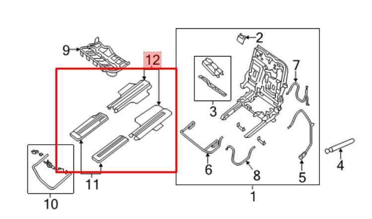 13-20 Nissan Pathfinder SV Rear Seat Left Side 2nd Row Rail Track Cover Trim Set - Alshned Auto Parts