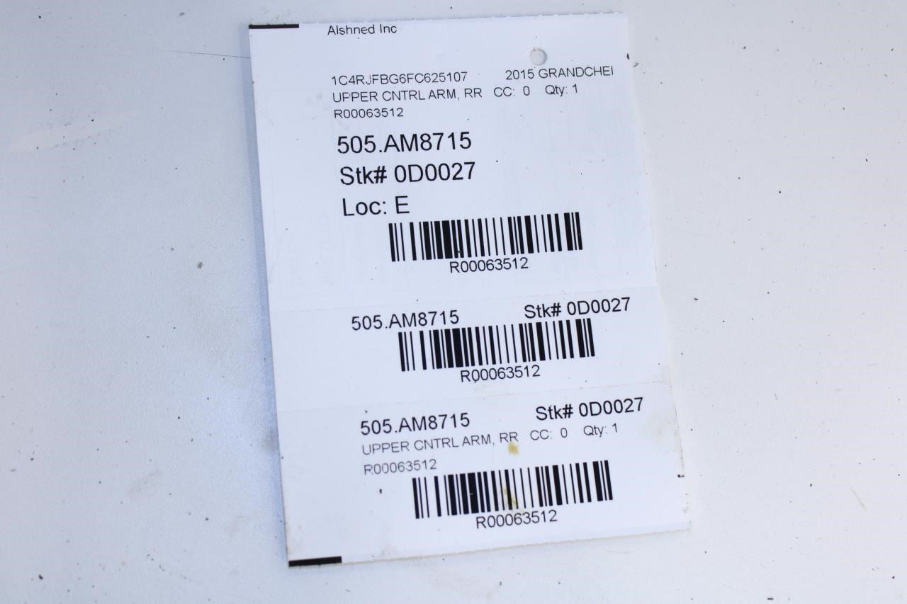 15-22 Jeep Grand Cherokee 4WD Rear LH Suspension Control Arm Set of 3 52124811AG - Alshned Auto Parts