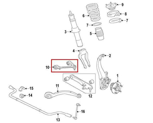 2017-2020 Jaguar XE R-Dynamic S Frront Right Side Upper Control Arm T4N1128 OEM - Alshned Auto Parts