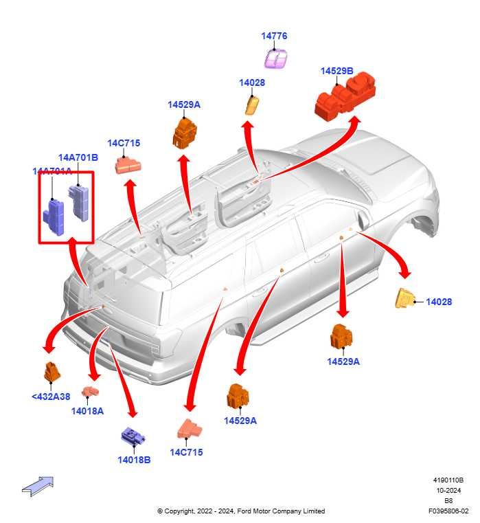 18-26 Ford Expedition MAX XLT Rear Left Side 2nd and 3rd Row Seat Fold Switches - Alshned Auto Parts
