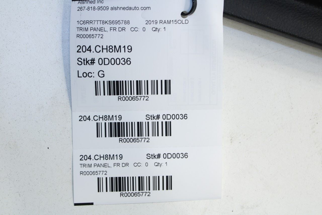 2019-2020 Ram 1500 Classic Crew Cab Front Left Driver Door Trim Panel 1VY491X8AG - Alshned Auto Parts