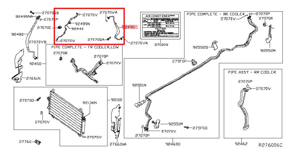 14-20 Nissan Pathfinder SV 3.5L AC Conditioning Discharge and High Pressure Hose - Alshned Auto Parts