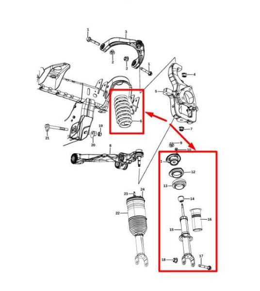 2011-2018 Ram 1500 Front Right Passenger Shock Strut Absorber 52853469AD OEM - Alshned Auto Parts