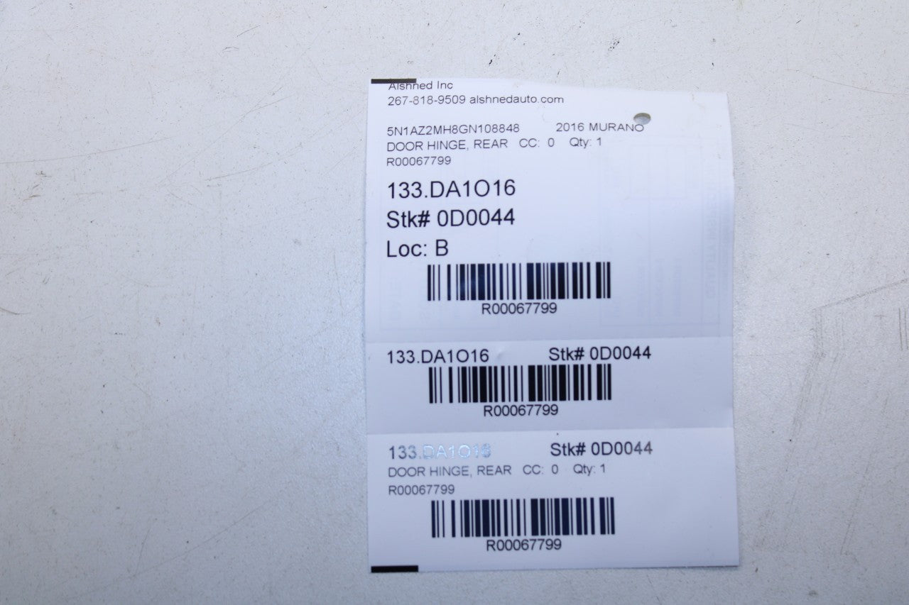 2015-2024 Nissan Murano Platinum Rear Right Door Hinge Upper and Lower Pair - Alshned Auto Parts