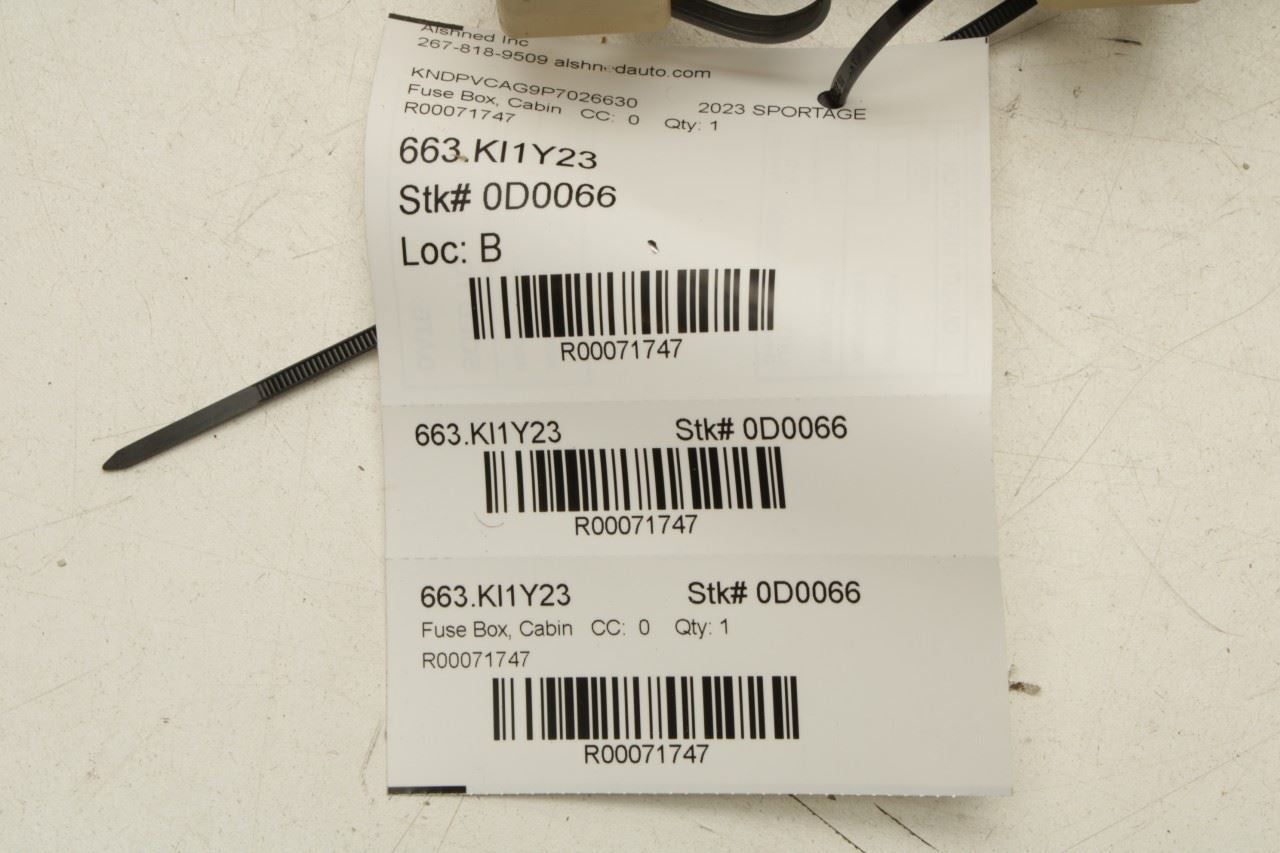 23-24 Kia Sportage Hybrid 1.6L Cabin Instrument Panel Fuse Relay Junction Block - Alshned Auto Parts