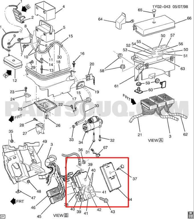 1997-2004 Chevy Corvette 5.7L Power Distribution Fuse Relay Junction Box *ReaD* - Alshned Auto Parts